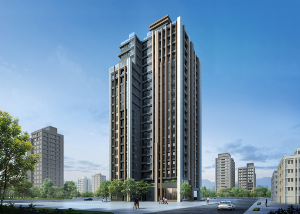「君奕華品」是君奕建設與中華電信強強聯手打造的中和危老案,住家格局從套房到3房都有,提供消費者多元選擇。圖為3D外觀示意圖。(圖/業者提供)