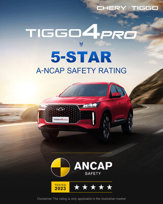 Tiggo4Pro（澳洲版型）獲得ANCAP五星認證