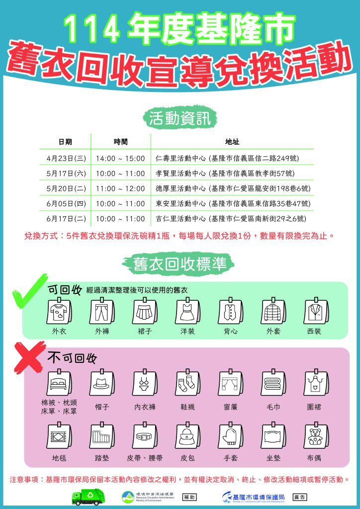 202504舊衣回收宣導活動海報申請單_修2_工作區域 1 - 報新聞 Mega News